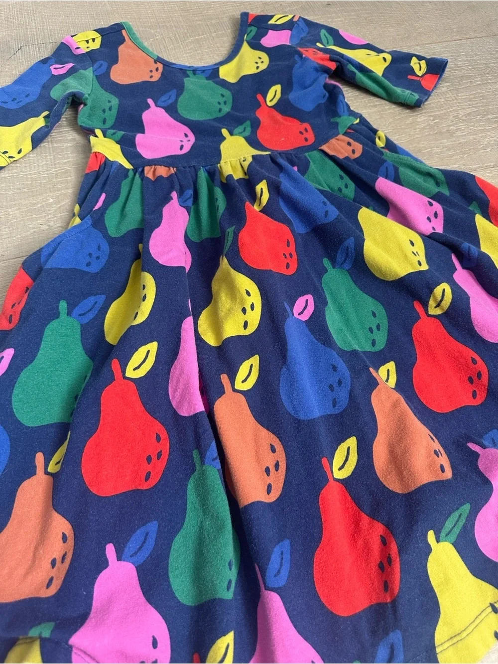 Hanna Andersson Navy Pear-Print Twirl Dress - Multicolor Pears